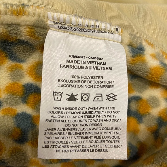 Nike Logo Multi Color Print Full Zip High Neck Fleece Jacket XXL - Picture 6 of 7